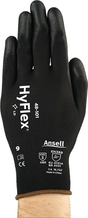 ANSELL Handschuhe HyFlex® 48-101 Größe 9 schwarz ( 4000371047 )