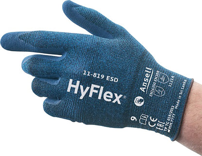 ANSELL Handschuhe HyFlex 11-819 ESD Größe 10 blau ( 4000391222 )