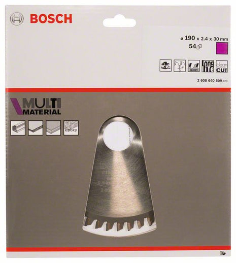 BOSCH Kreissägeblatt Außen-Ø 190 mm Zähnezahl 54 HLTCG ( 4000908903 )