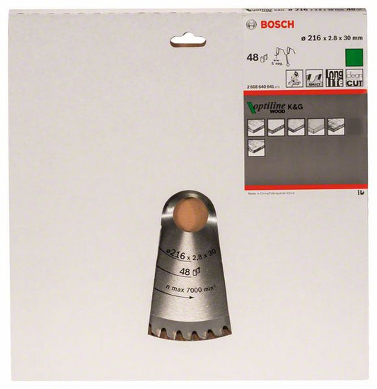 Lame de scie circulaire BOSCH diamètre extérieur 216 mm nombre de dents 48 WZ/N (4000815443)