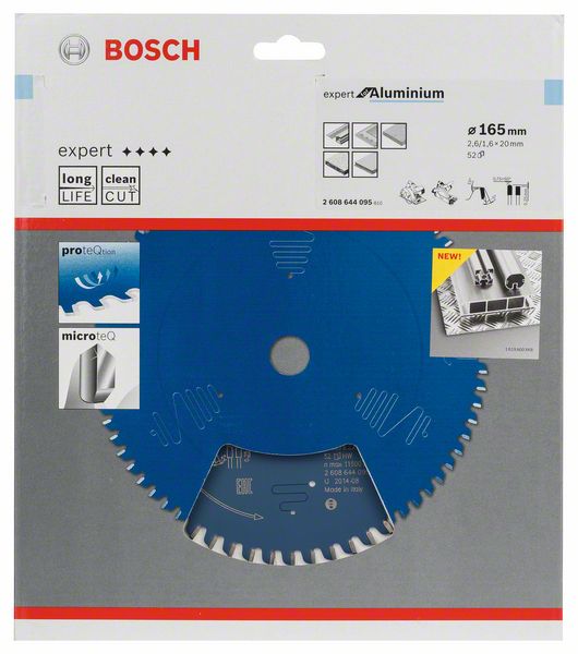 Lame de scie circulaire BOSCH diamètre extérieur 165 mm nombre de dents 52 HLTCG (8000342154)