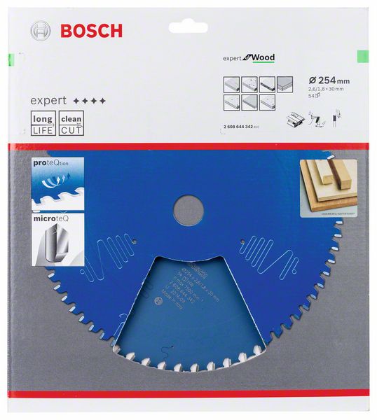 BOSCH Kreissägeblatt Außen-Ø 254 mm Zähnezahl 54 WZ ( 8000342204 )