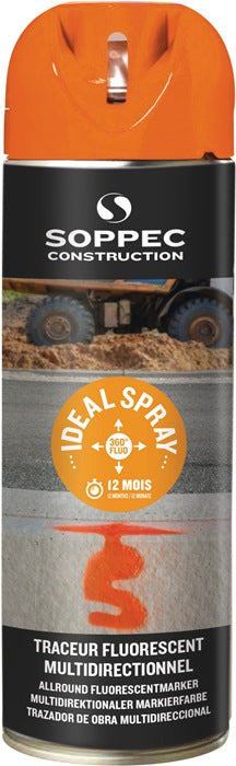 SOPPEC spray de marquage IDEAL orange fluo (4000354902)