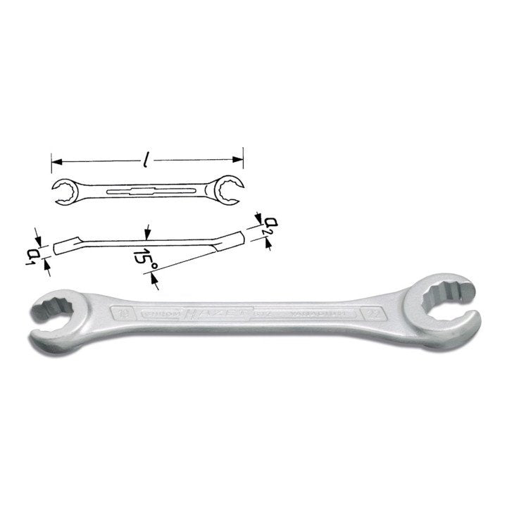 HAZET Doppelringschlüssel 612 19 x 22 mm 222 mm ( 8000462638 )