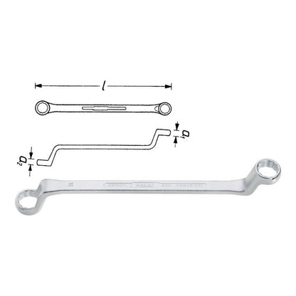 HAZET Doppelringschlüssel 630 12 x 13 mm 220 mm ( 8000462652 )