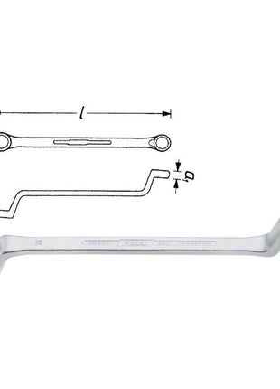 HAZET llave de doble estrella 630 14 x 15 mm 240 mm (8000462653)