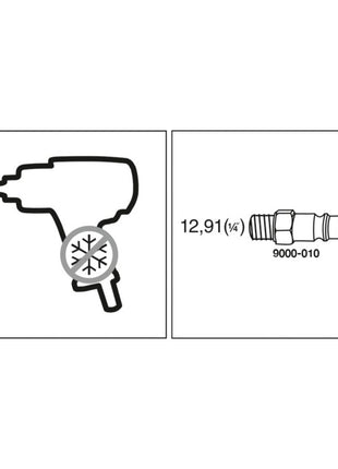 HAZET Druckluftratschenschrauber 9020-2 6,3 mm (1/4″) 4-kt. ( 4000898922 )