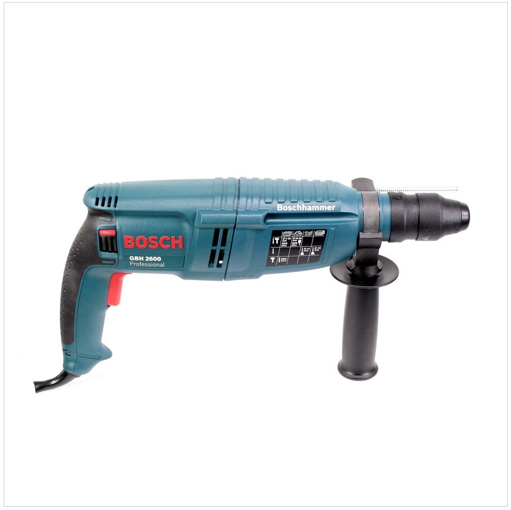 Bosch GBH 2600 Professional Bohrhammer 720 Watt SDS Plus im Transport Koffer mit Wechsel Bohrfutter 0611254803