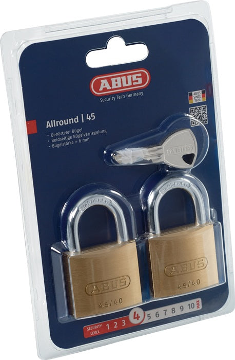 ABUS Zylindervorhangschloss 45/40 Twins B/SB Schlosskörperbreite 39 mm ( 3000280054 )