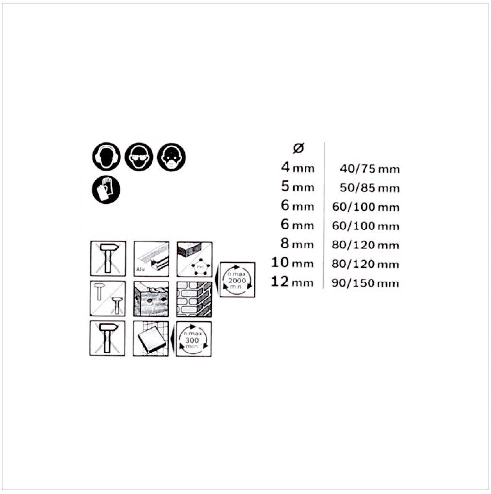 Bosch 7 tlg. Multi Construction Mehrzweckbohrer-Set CYL-9 Robust Line 4 - 12 mm ( 2607010543 ) - Toolbrothers