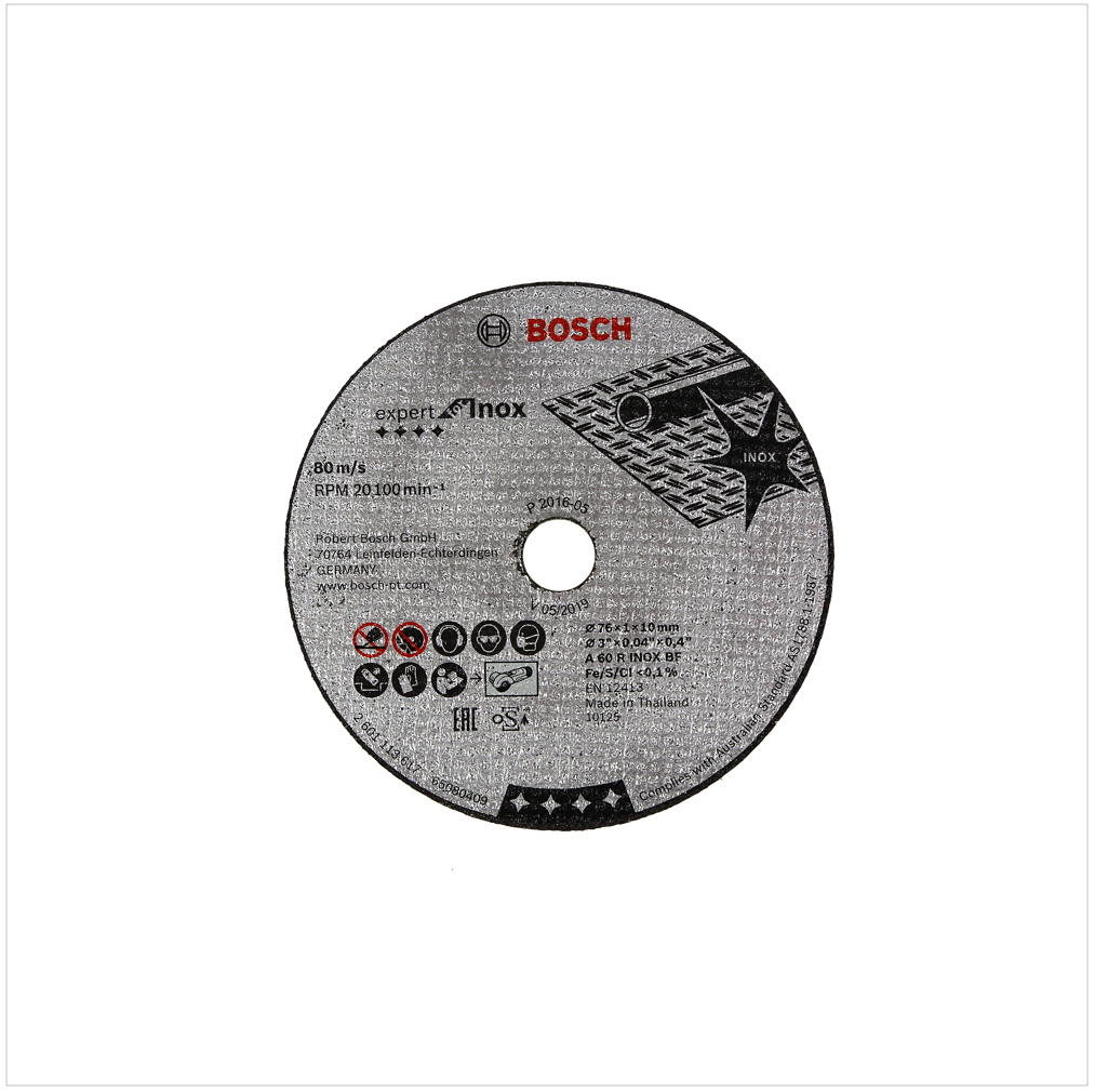 Bosch Trennscheibe Expert for INOX 5 Stück 76 mm für GWS 10,8-76 / 12V-76 ( 2608601520 ) - Toolbrothers