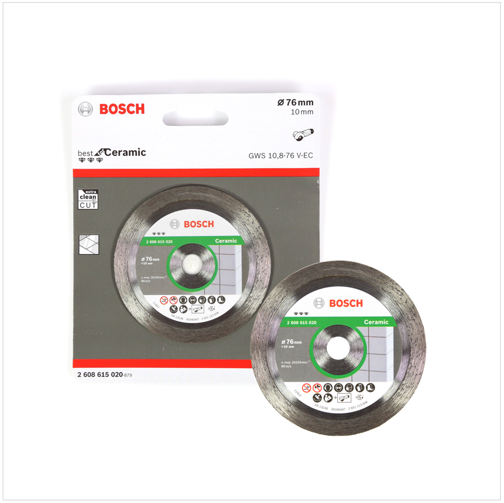 Bosch Trennscheibe Diamant für Ceramic 76 mm für GWS 10,8-76 / 12V-76 ( 2608615020 ) - Toolbrothers