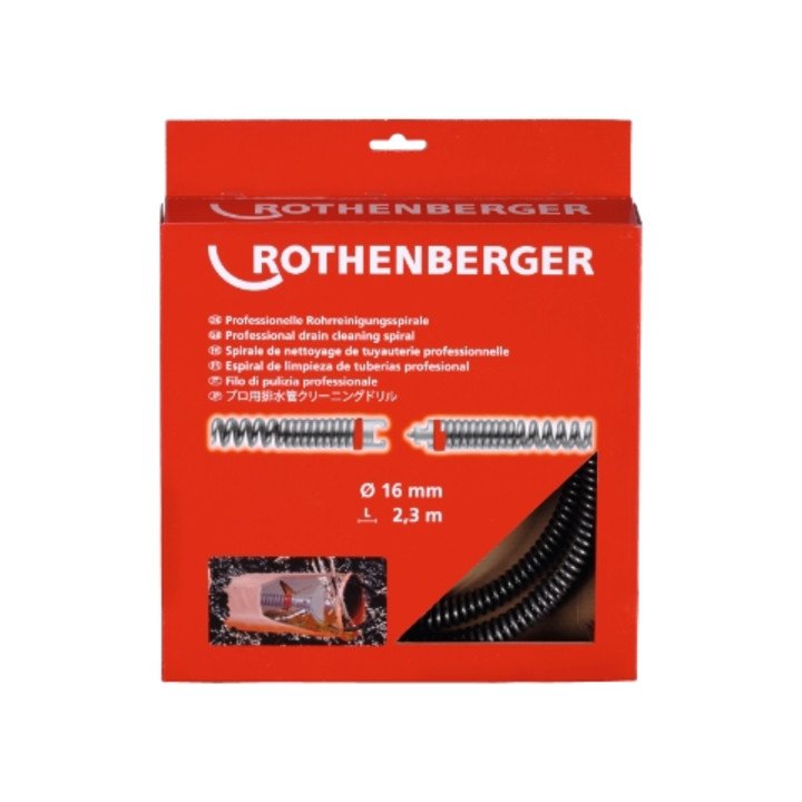 ROTHENBERGER spirale de nettoyage de canalisations SMK longueur 2,3 m spirale Ø 16 mm (4000781214)