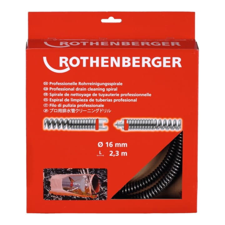 ROTHENBERGER spirale de nettoyage de canalisations SMK longueur 2,3 m spirale Ø 16 mm (4000781214)