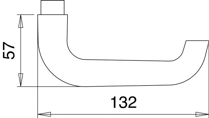 EDI Türdrückerlochteil 104 Z Aluminium F1 / naturfarbig ( 3000200003 )