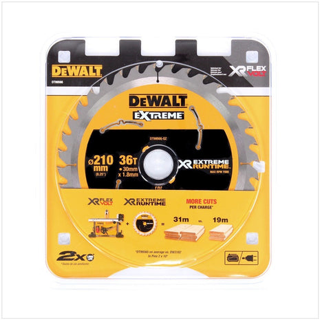 Dewalt DT 99566 XR FlexVolt Handkreissägeblatt 210 mm / 30 mm mit 36 Zähnen - Toolbrothers