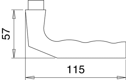 Paire de poignées de porte EDI 125Z aluminium F1 (3000200004)