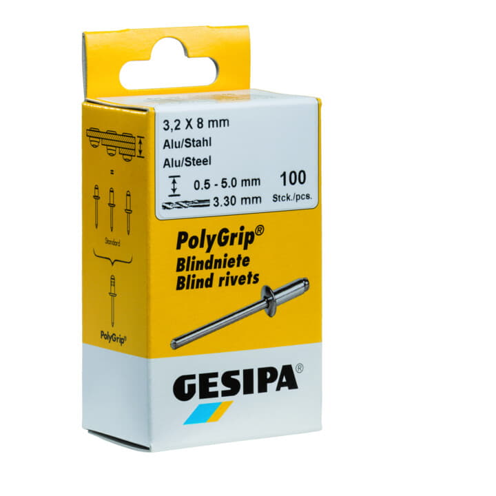 GESIPA rivet aveugle PolyGrip® tige de rivet dxl 3,2 x 8 mm (4000813765)