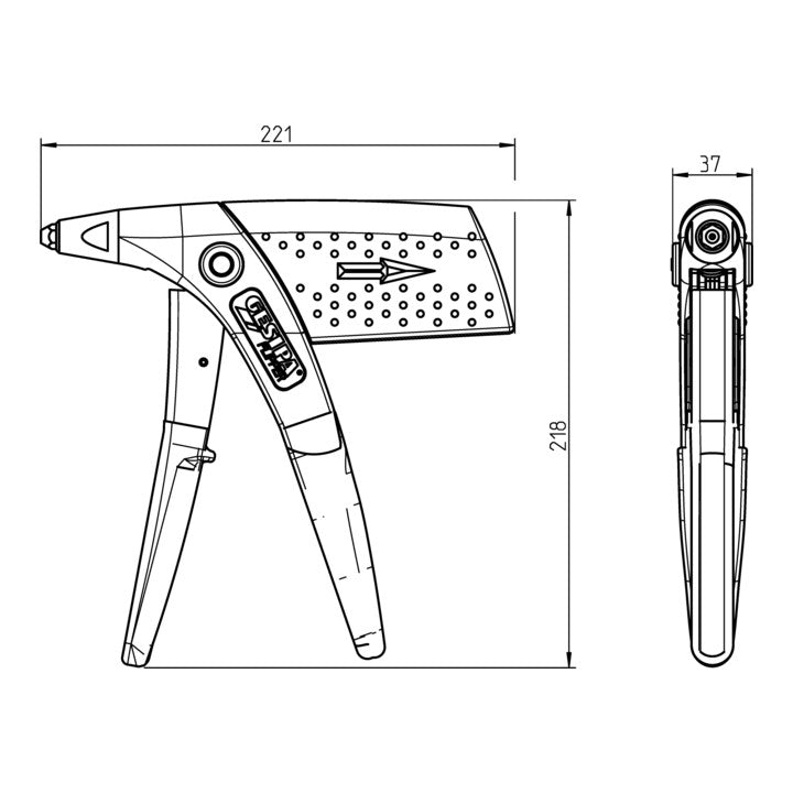 GESIPA Kombisetzgerät Flipper® Plus Länge 217 mm ( 4000813889 )