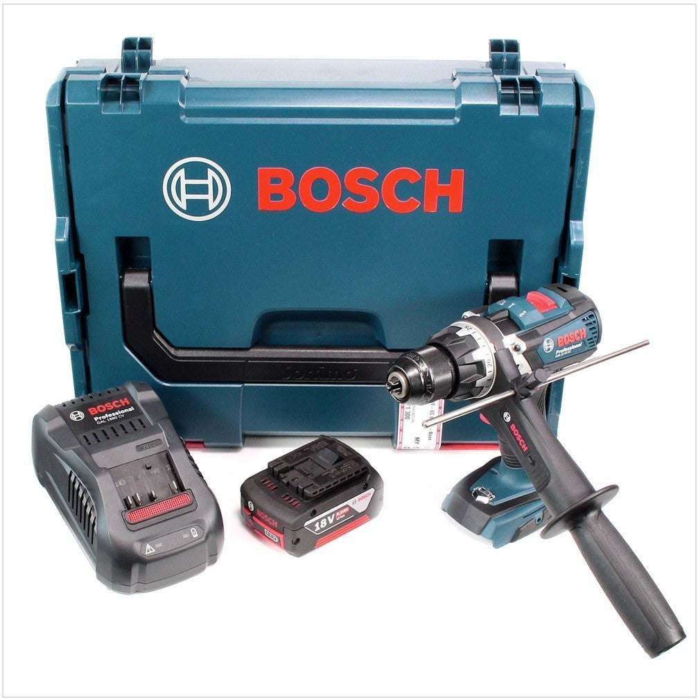 Bosch GSB 18 VE-EC Professional Akku - Schlagbohrschrauber in L-Boxx inkl. Einlage, 1x GBA 6 Ah Akku, Schnellladegerät GAL 1880 CV + Bosch 7- tlg. Bohrer Set CYL-5 Robustline - Toolbrothers