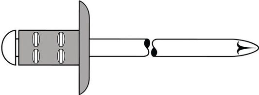 GESIPA rivet aveugle PolyGrip® tige de rivet dxl 4,8 x 15 mm K16 (4000813563)