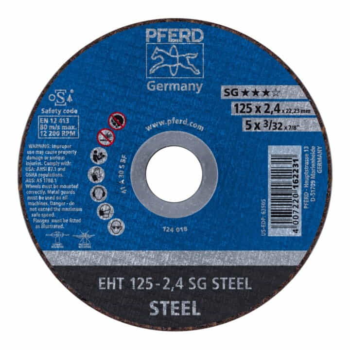 Disque à tronçonner PFERD SG STEEL D125x2,4mm droit (4000841354)