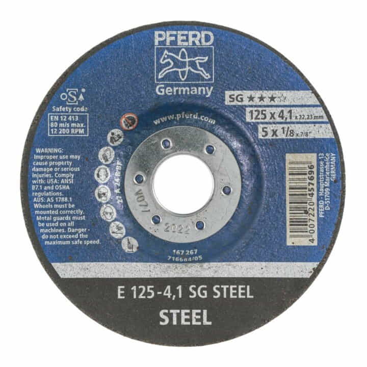 Disque abrasif PFERD SG STEEL D125xS4,1mm ( 4000842014 )