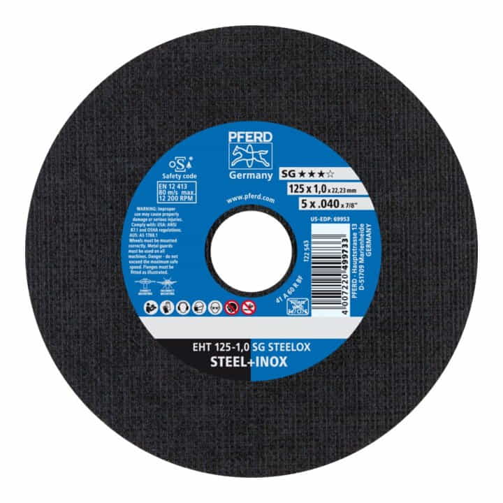 Disque à tronçonner PFERD SG STEELOX D125x1mm droit (4000841256)