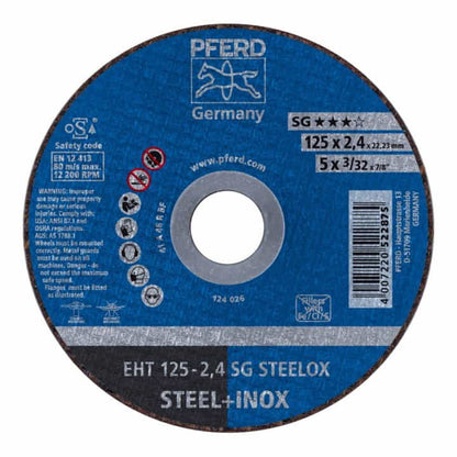 Disque à tronçonner PFERD SG STEELOX D125x2,4mm droit (4000841358)