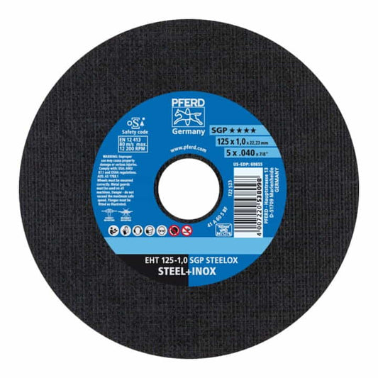 Disque à tronçonner PFERD SGP STEELOX D125x1mm droit (4000843068)