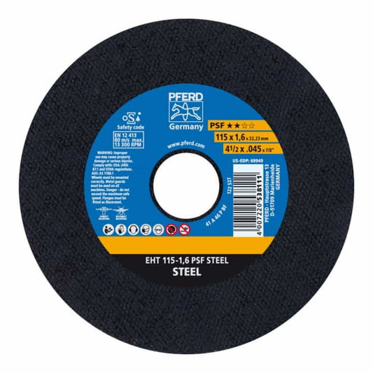 PFERD disque à tronçonner PSF STEEL D125x1,6mm droit (4000843069)