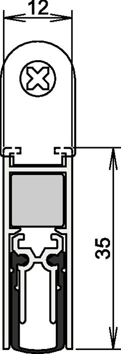 ATHMER joint de porte Doppeldicht® M-12/35 1-393 2 côtés longueur 833 mm (3327023026)