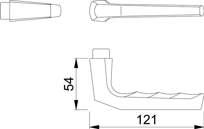 HOPPE Türdrückerpaar Frankfurt 117L Aluminium F1 ( 3000252569 )