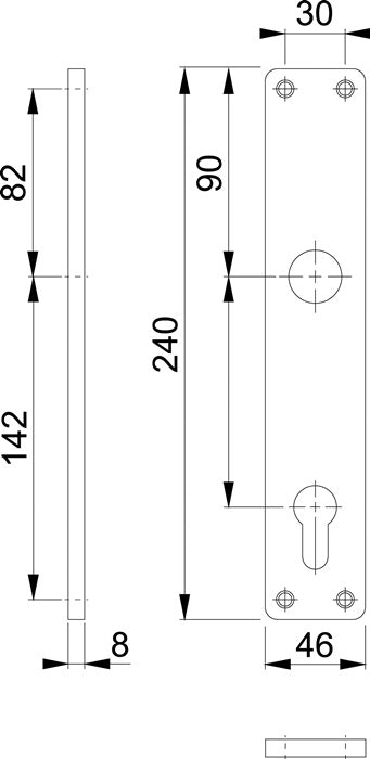 HOPPE Langschildpaar 202H F2 / neusilberfarbig F2 ( 3000252152 )