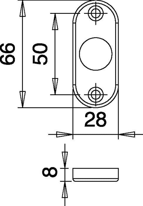 HOPPE jeu de rosaces Lecce 1405/42KV/42KVS aluminium F49/F9-2 (3000220015)