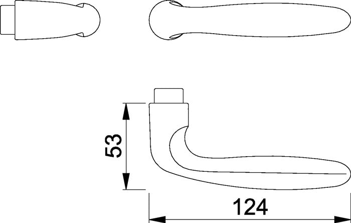 HOPPE paire de poignées de porte Vérone 1510 aluminium F2 (3000252586)