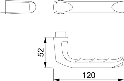 HOPPE paire de poignées de porte London 113 aluminium F2 (3000252120)