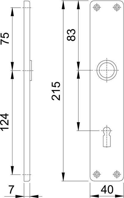 HOPPE Langschildpaar 202SP F2 / neusilberfarbig F2 ( 3000252125 )