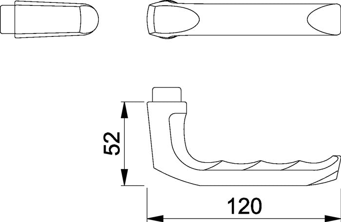 HOPPE paire de poignées de porte London 113 aluminium F1 (3000252122)