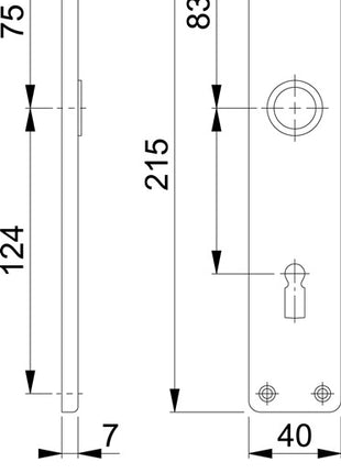 HOPPE Langschildpaar 202SP F4 / bronzefarbig F4 ( 3000252128 )