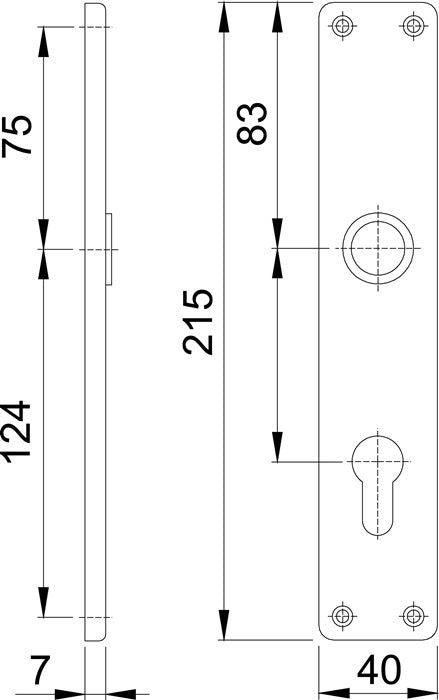 HOPPE Langschildpaar 202SP F1/ naturfarbig F1 ( 3000252135 )