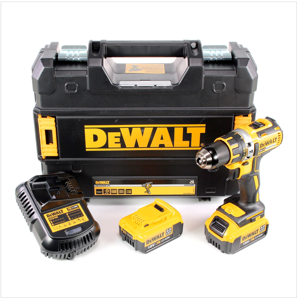 DeWalt DCD 790 M2 18 V Brushless Akku Bohrschrauber inkl. 2x 18 V 4,0 Ah Akku, Ladegerät und Werkzeugkoffer - Toolbrothers