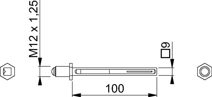 HOPPE Befestigungsset K/G Profilstift 3310 Wechselschutzgarnituren 9 x 100 mm ( 8000346817 )