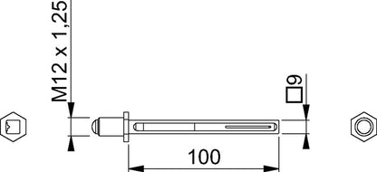 HOPPE Befestigungsset K/G Profilstift 3310 Wechselschutzgarnituren 9 x 100 mm ( 8000346817 )