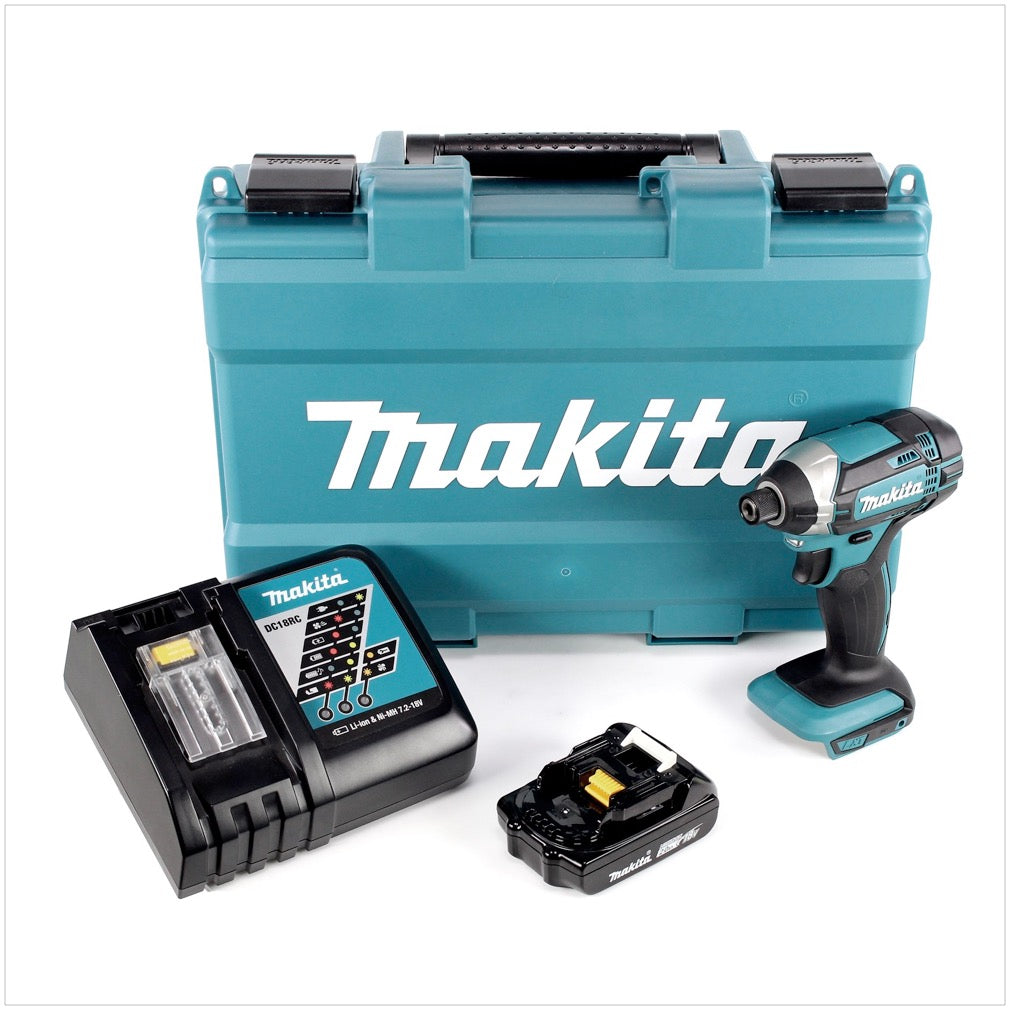 Makita DTD 152 RA1E Akku Schlagschrauber 18 V 165 Nm 1/4" + 1x Akku 2,0 Ah + Ladegerät + Koffer - Toolbrothers