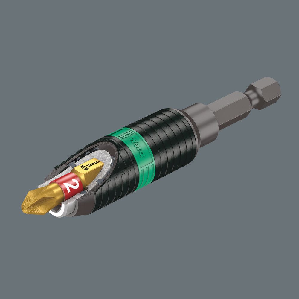 WERA Bithalter Rapidaptor 1/4 ″ F 6,3 1/4 ″ C 6,3 + E 6,3 ( 4000829608 )