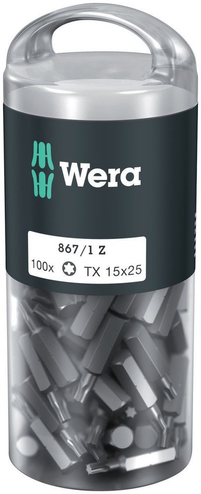 Embout WERA grand paquet 867/1 Z 1/4″ T 15 longueur 25 mm (4000822270)