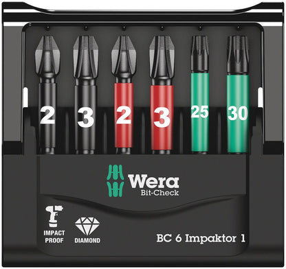 WERA Bitsortiment Bit-Check 6 Impaktor 1 6-teilig ( 4000829044 )