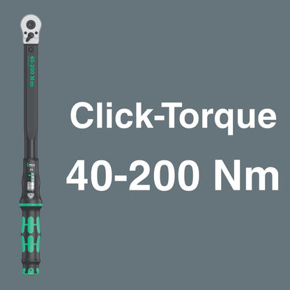 WERA Drehmomentschlüsselset Click-Torque C 3 Set 1 13-teilig 40 - 200 Nm 1/2 ″ ( 8000544741 )