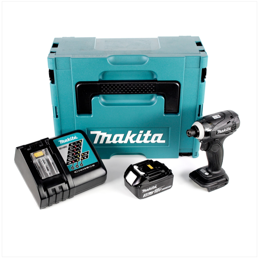 Makita DTD 146 B RF1J 18 V Li-ion Akku Schlagschrauber in Schwarz im Makpac mit 1x 3,0 Ah Akku und Ladegerät - Toolbrothers